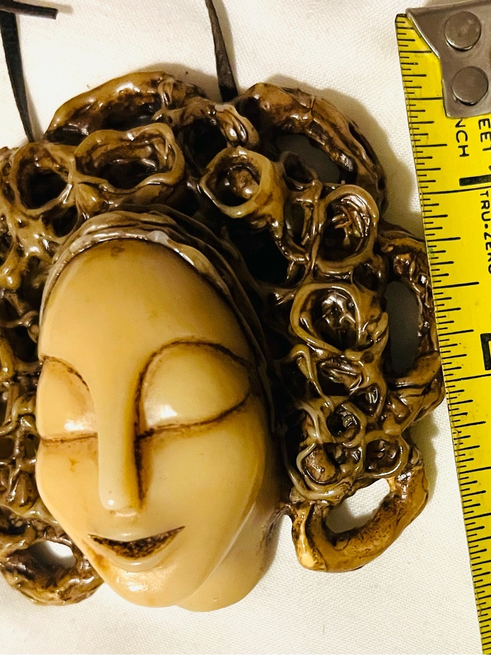 Artisan Goddess Serene Face Pendant Necklace - Designer.